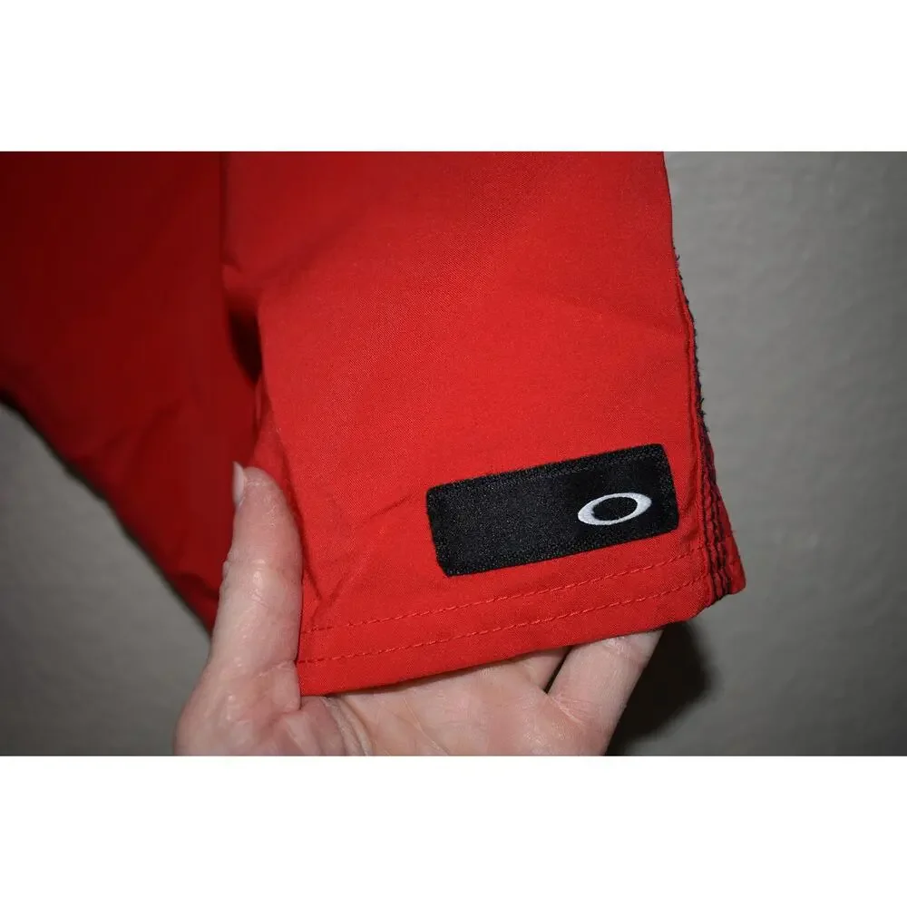 Oakley Red/Black Not Lined Swim Trunks Size 32